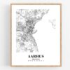 Eleville Unframed Aarhus Denmark City View Abstract Road Modern Map Art Print Poster Wall Office Home Decor Minimalist Line Art Hometown wgn229 - Image 4