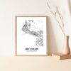 Eleville Unframed Abu Dhabi United Arab Emirates City View Abstract Road Modern Map Art Print Poster Wall Office Home Decor Minimalist Line Art Hometown wgn232 - Image 5