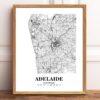 Eleville Unframed Adelaide Australia City View Abstract Road Modern Map Art Print Poster Wall Office Home Decor Minimalist Line Art Hometown wgn234 - Image 2