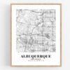 Eleville Unframed Albuquerque New Mexico City View Abstract Road Modern Map Art Print Poster Wall Office Home Decor Minimalist Line Art Hometown wgn237 - Image 4