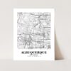 Eleville Unframed Albuquerque New Mexico City View Abstract Road Modern Map Art Print Poster Wall Office Home Decor Minimalist Line Art Hometown wgn237 - Image 3