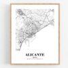 Eleville Unframed Alicante Spain City View Abstract Road Modern Map Art Print Poster Wall Office Home Decor Minimalist Line Art Hometown wgn238 - Image 4