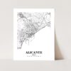 Eleville Unframed Alicante Spain City View Abstract Road Modern Map Art Print Poster Wall Office Home Decor Minimalist Line Art Hometown wgn238 - Image 3