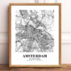 Eleville Unframed Amsterdam Netherlands City View Abstract Road Modern Map Art Print Poster Wall Office Home Decor Minimalist Line Art Hometown wgn239 - Image 2