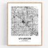 Eleville Unframed Anaheim California City View Abstract Road Modern Map Art Print Poster Wall Office Home Decor Minimalist Line Art Hometown wgn240 - Image 4