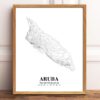 Eleville Unframed Aruba The Netherlands City View Abstract Road Modern Map Art Print Poster Wall Office Home Decor Minimalist Line Art Hometown wgn243 - Image 2