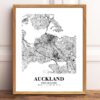 Eleville Unframed Auckland New Zealand City View Abstract Road Modern Map Art Print Poster Wall Office Home Decor Minimalist Line Art Hometown wgn248 - Image 2
