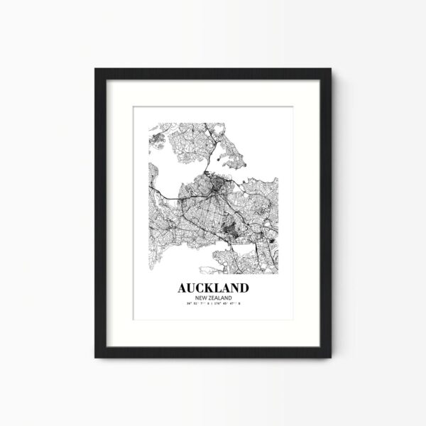 Eleville Unframed Auckland New Zealand City View Abstract Road Modern Map Art Print Poster Wall Office Home Decor Minimalist Line Art Hometown wgn248