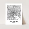 Eleville Unframed Baltimore Maryland City View Abstract Road Modern Map Art Print Poster Wall Office Home Decor Minimalist Line Art Hometown wgn250 - Image 3