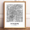 Eleville Unframed Bangkok Thailand City View Abstract Road Modern Map Art Print Poster Wall Office Home Decor Minimalist Line Art Hometown wgn251 - Image 2