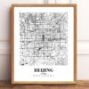 Eleville Unframed Beijing China City View Abstract Road Modern Map Art Print Poster Wall Office Home Decor Minimalist Line Art Hometown wgn254 - Image 2