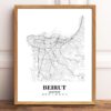 Eleville Unframed Beirut Lebanon City View Abstract Road Modern Map Art Print Poster Wall Office Home Decor Minimalist Line Art Hometown wgn255 - Image 2