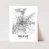 Eleville Unframed Belfast Northern Ireland City View Abstract Road Modern Map Art Print Poster Wall Office Home Decor Minimalist Line Art Hometown wgn256 - Image 3