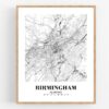 Eleville Unframed Birmingham Alabama City View Abstract Road Modern Map Art Print Poster Wall Office Home Decor Minimalist Line Art Hometown wgn260 - Image 4