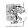 Eleville Unframed Boston Massachusetts City View Abstract Road Modern Map Art Print Poster Wall Office Home Decor Minimalist Line Art Hometown wgn266 - Image 8