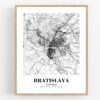 Eleville Unframed Bratislava Slovakia City View Abstract Road Modern Map Art Print Poster Wall Office Home Decor Minimalist Line Art Hometown wgn268 - Image 4