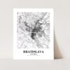 Eleville Unframed Bratislava Slovakia City View Abstract Road Modern Map Art Print Poster Wall Office Home Decor Minimalist Line Art Hometown wgn268 - Image 3