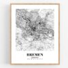 Eleville Unframed Bremen Germany City View Abstract Road Modern Map Art Print Poster Wall Office Home Decor Minimalist Line Art Hometown wgn269 - Image 4