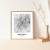 Eleville Unframed Brussels Belgium City View Abstract Road Modern Map Art Print Poster Wall Office Home Decor Minimalist Line Art Hometown wgn274 - Image 5