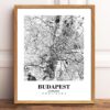 Eleville Unframed Budapest Hungary City View Abstract Road Modern Map Art Print Poster Wall Office Home Decor Minimalist Line Art Hometown wgn275 - Image 2