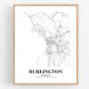 Eleville Unframed Burlington Vermont City View Abstract Road Modern Map Art Print Poster Wall Office Home Decor Minimalist Line Art Hometown wgn278 - Image 4