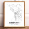 Eleville Unframed Burlington Vermont City View Abstract Road Modern Map Art Print Poster Wall Office Home Decor Minimalist Line Art Hometown wgn278 - Image 2