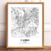 Eleville Unframed Cairo Egypt City View Abstract Road Modern Map Art Print Poster Wall Office Home Decor Minimalist Line Art Hometown wgn279 - Image 2