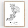 Eleville Unframed Calabria Italy City View Abstract Road Modern Map Art Print Poster Wall Office Home Decor Minimalist Line Art Hometown wgn280 - Image 4