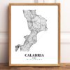 Eleville Unframed Calabria Italy City View Abstract Road Modern Map Art Print Poster Wall Office Home Decor Minimalist Line Art Hometown wgn280 - Image 2