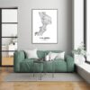 Eleville Unframed Calabria Italy City View Abstract Road Modern Map Art Print Poster Wall Office Home Decor Minimalist Line Art Hometown wgn280 - Image 7