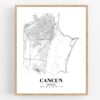Eleville Unframed Cancun Mexico City View Abstract Road Modern Map Art Print Poster Wall Office Home Decor Minimalist Line Art Hometown wgn282 - Image 4