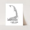 Eleville Unframed Cape Cod Massachusetts City View Abstract Road Modern Map Art Print Poster Wall Office Home Decor Minimalist Line Art Hometown wgn283 - Image 3