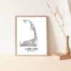 Eleville Unframed Cape Cod Massachusetts City View Abstract Road Modern Map Art Print Poster Wall Office Home Decor Minimalist Line Art Hometown wgn283 - Image 5