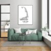 Eleville Unframed Cape Cod Massachusetts City View Abstract Road Modern Map Art Print Poster Wall Office Home Decor Minimalist Line Art Hometown wgn283 - Image 7
