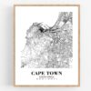 Eleville Unframed Cape Town South Africa City View Abstract Road Modern Map Art Print Poster Wall Office Home Decor Minimalist Line Art Hometown wgn284 - Image 4