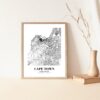 Eleville Unframed Cape Town South Africa City View Abstract Road Modern Map Art Print Poster Wall Office Home Decor Minimalist Line Art Hometown wgn284 - Image 5