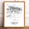 Eleville Unframed Caracas Venezuela City View Abstract Road Modern Map Art Print Poster Wall Office Home Decor Minimalist Line Art Hometown wgn285 - Image 2