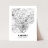 Eleville Unframed Cardiff United Kingdom City View Abstract Road Modern Map Art Print Poster Wall Office Home Decor Minimalist Line Art Hometown wgn286 - Image 3