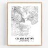 Eleville Unframed Charleston South Carolina City View Abstract Road Modern Map Art Print Poster Wall Office Home Decor Minimalist Line Art Hometown wgn287 - Image 4