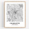 Eleville Unframed Charlotte North Carolina City View Abstract Road Modern Map Art Print Poster Wall Office Home Decor Minimalist Line Art Hometown wgn288 - Image 4