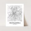 Eleville Unframed Chattanooga Tennessee City View Abstract Road Modern Map Art Print Poster Wall Office Home Decor Minimalist Line Art Hometown wgn289 - Image 3