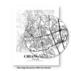 Eleville Unframed Chiang Mai Thailand City View Abstract Road Modern Map Art Print Poster Wall Office Home Decor Minimalist Line Art Hometown wgn290 - Image 8