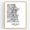 Eleville Unframed Chicago Illinois City View Abstract Road Modern Map Art Print Poster Wall Office Home Decor Minimalist Line Art Hometown wgn291 - Image 4