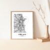Eleville Unframed Chicago Illinois City View Abstract Road Modern Map Art Print Poster Wall Office Home Decor Minimalist Line Art Hometown wgn291 - Image 5