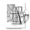 Eleville Unframed Chicago Illinois City View Abstract Road Modern Map Art Print Poster Wall Office Home Decor Minimalist Line Art Hometown wgn291 - Image 8