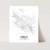 Eleville Unframed Chico California City View Abstract Road Modern Map Art Print Poster Wall Office Home Decor Minimalist Line Art Hometown wgn292 - Image 3