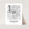 Eleville Unframed Cincinnati Ohio City View Abstract Road Modern Map Art Print Poster Wall Office Home Decor Minimalist Line Art Hometown wgn293 - Image 3