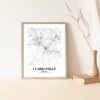 Eleville Unframed Clarksville Tennessee City View Abstract Road Modern Map Art Print Poster Wall Office Home Decor Minimalist Line Art Hometown wgn294 - Image 5