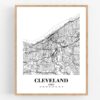 Eleville Unframed Cleveland Ohio City View Abstract Road Modern Map Art Print Poster Wall Office Home Decor Minimalist Line Art Hometown wgn295 - Image 4