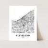 Eleville Unframed Cleveland Ohio City View Abstract Road Modern Map Art Print Poster Wall Office Home Decor Minimalist Line Art Hometown wgn295 - Image 3